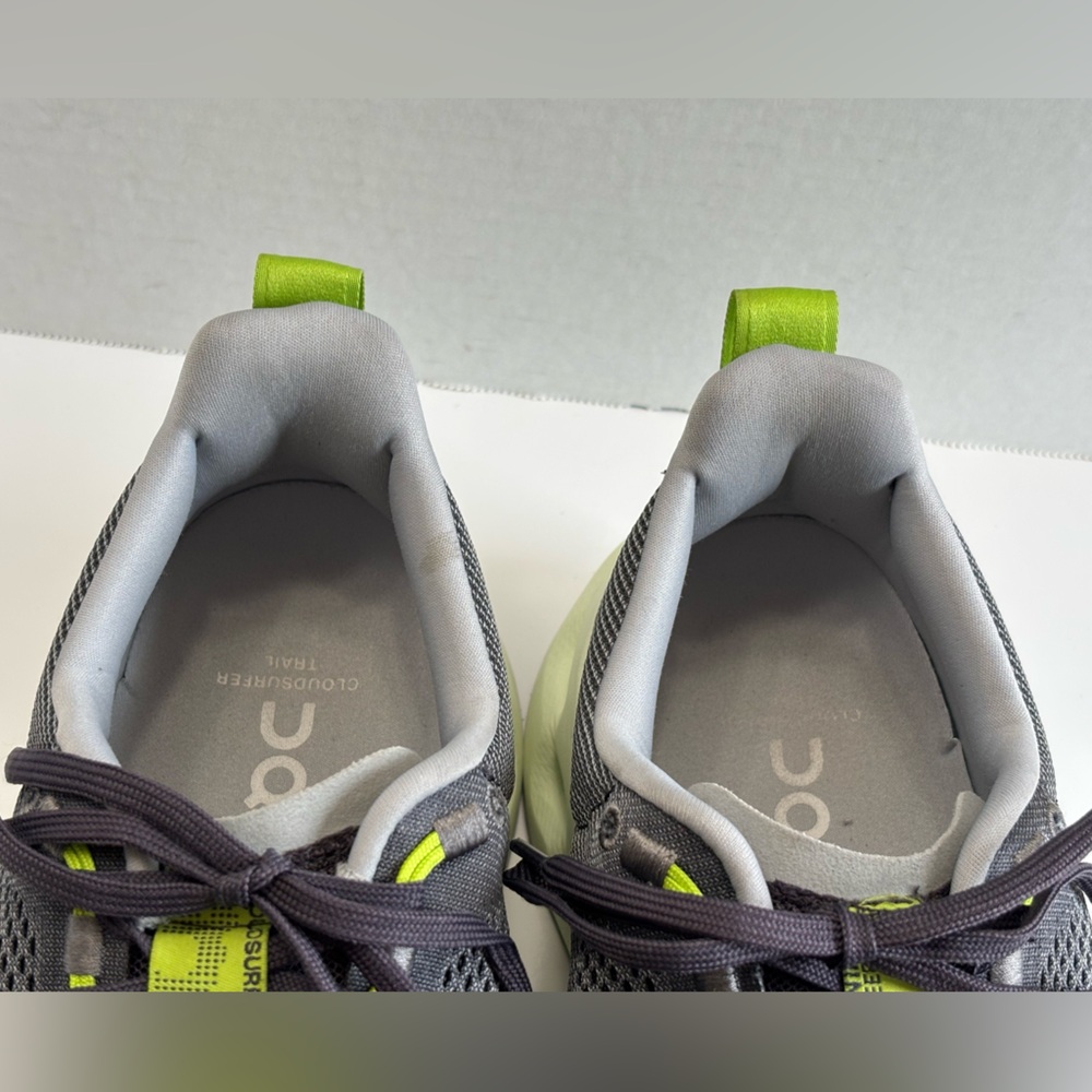 On Cloudsurfer Trail Running Sneakers Men's Size 12.5 Iron/Lima Athletic Shoes - Picture 16 of 16